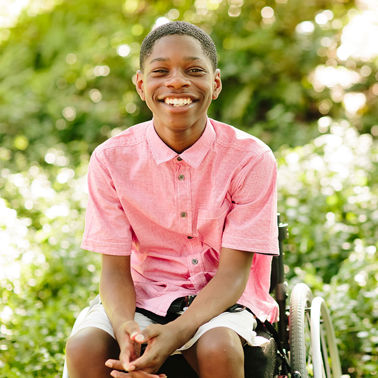 young boy smiling