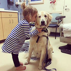 Camilla and service dog