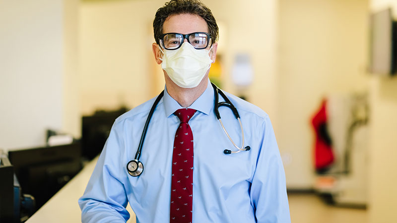 doctor ready to checkout patients