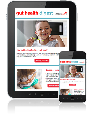 Screen capture of Gut Health Digest signup